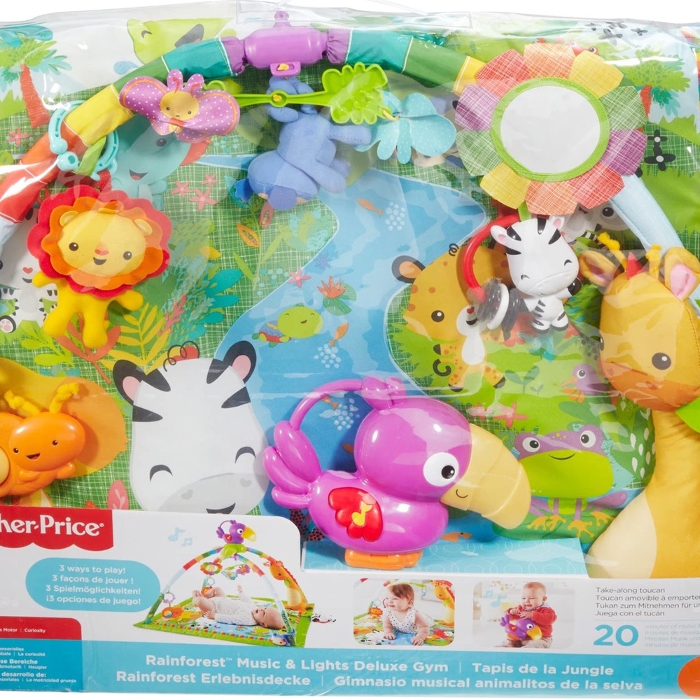 Baby Toys Fisher-Price Rainforest Music & Lights Deluxe Gym